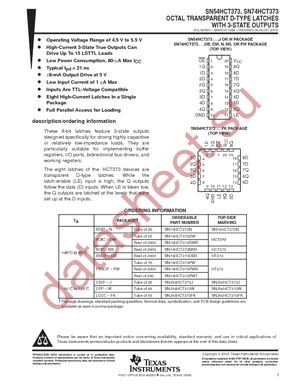 SN74HCT373NSR datasheet  